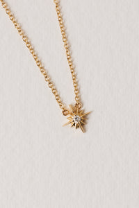Mini North Star Necklace | 14k Yellow Gold