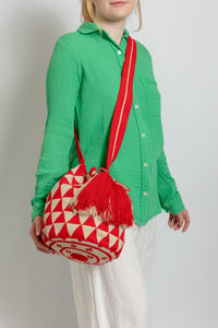 Tambo Artes Mochila Medium Bag | Red & Cream Cadeau