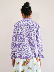 Purple Leaf Broom Blouse