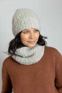 Knitted Cashmere Hat | Grey