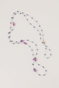 Gemstone Necklace | Iolite with Tanzanite and Pink Sapphire