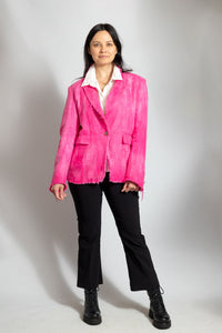 Imp of The Perverse Hand Dyed Blazer | Pink Cloud