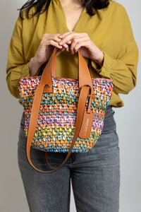 Roberto Pancani Sonia Raffia Handbag | Multicolor Cadeau