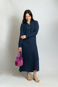 Félicité  Boyfriend Maxi Dress | Navy Cadeau