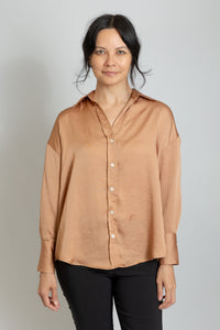 Félicité Drop Shoulder Shirt | Sienna | Size Medium Cadeau