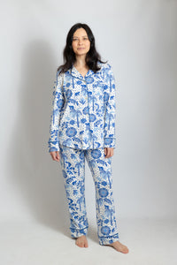 Pima Knit Long-Sleeved Pajamas | Palmera