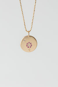 Poppy Pendant | Pink Sapphires & White Diamonds