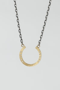 Charm Holder Necklace | Sterling Silver & Yellow Gold
