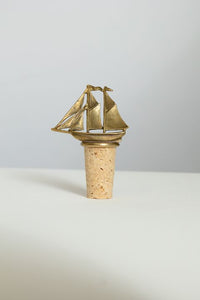 Galleon Ship Bottle Stopper | Brass