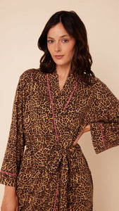 Cat's Pajamas Wildcat Pima Knit Kimono Robe