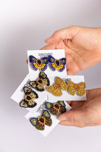 Mini Beaded Butterfly Earrings