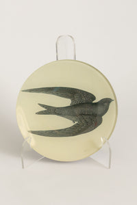 Swallow in Flight Round Glass Plate  | 10in
