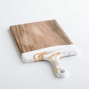 Lynn & Liana Designs Small Acacia Wood & Resin Cheeseboard | 7x14 | Cadeau