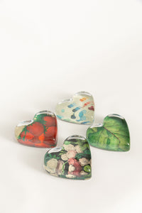 Decoupage Glass Dome Paperweight | Heart Charm