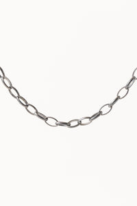 Erica Molinari Large Oval Chain | Oxidized Sterling Silver | 18-20" Sterling Silver Large Oval Chain