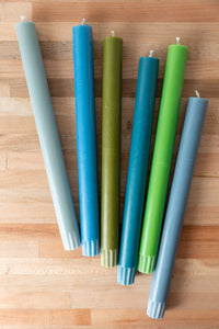 British Colour Standard Blues & Greens Eco Candle Set |(6 pack) Cadeau
