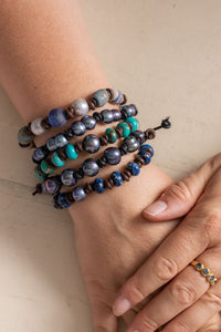 Pearls & Jasper Leather Bracelet