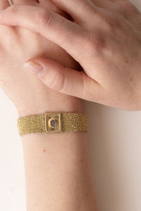 N° 704 Woven Bracelet, Ruthenium Gold