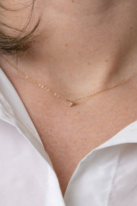 Rachel Reid Mini Diamond Solitaire Necklace |