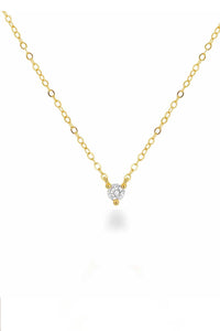 Rachel Reid Mini Diamond Solitaire Necklace |